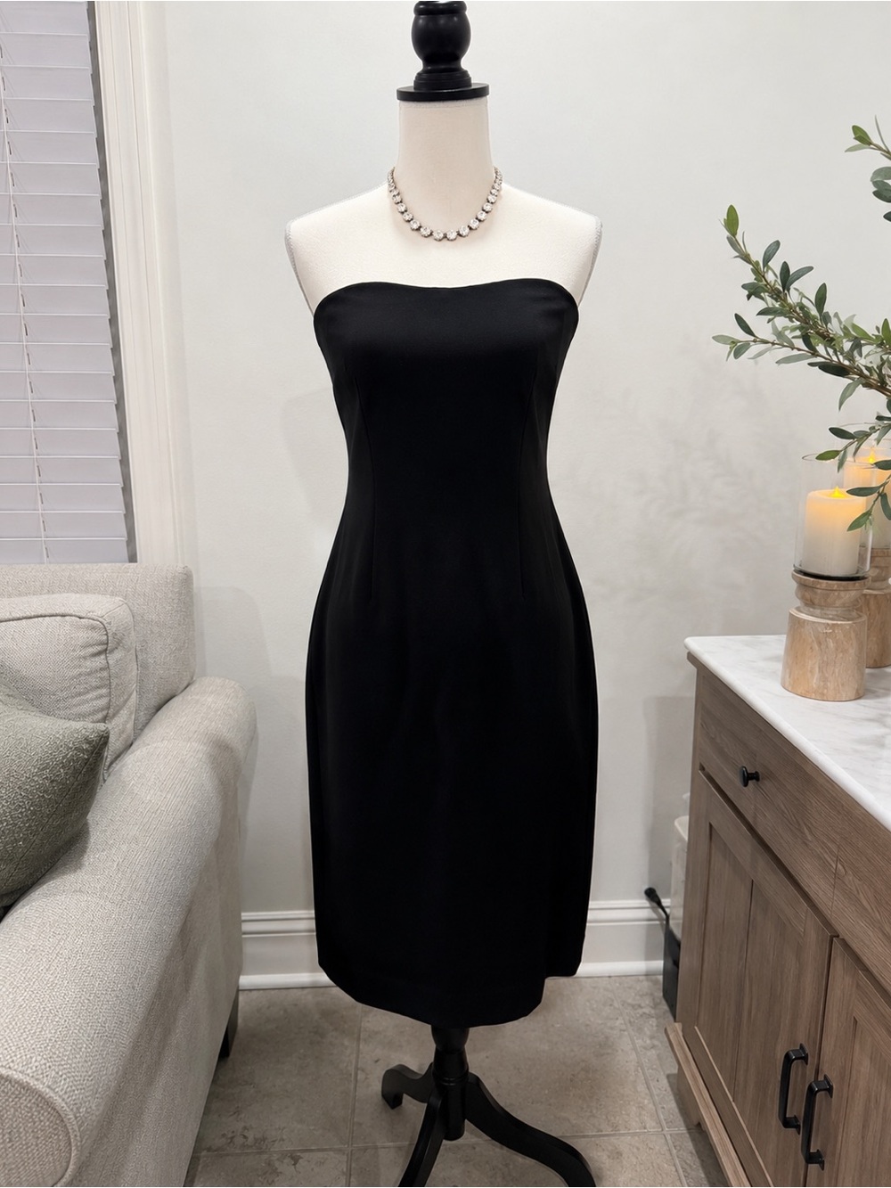 Banana Republic Black Strapless Dress Size 6